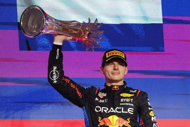 Verstappen celebrando una victoria en la Fórmula 1 / Foto: EFE