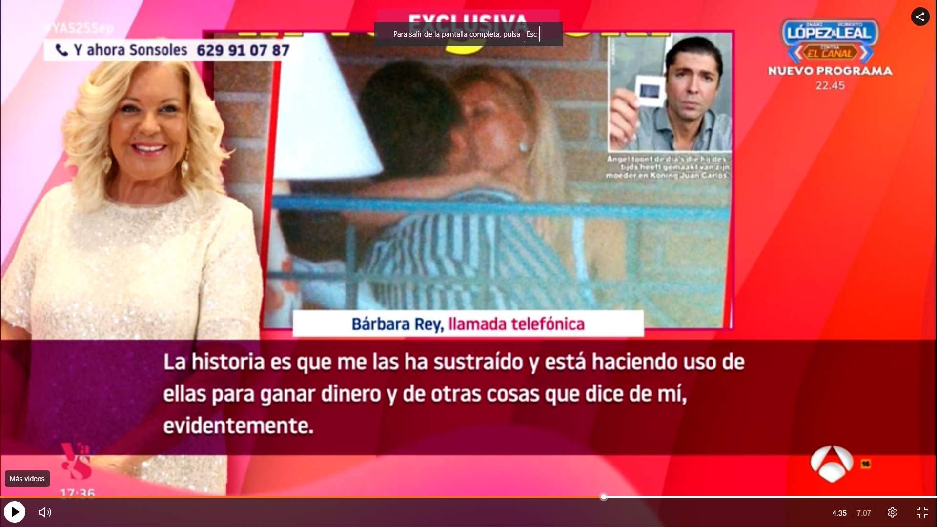 Hi ha un altre cas com el de Bárbara Rey en la família amb material gràfic més indecorós que el de Joan Carles