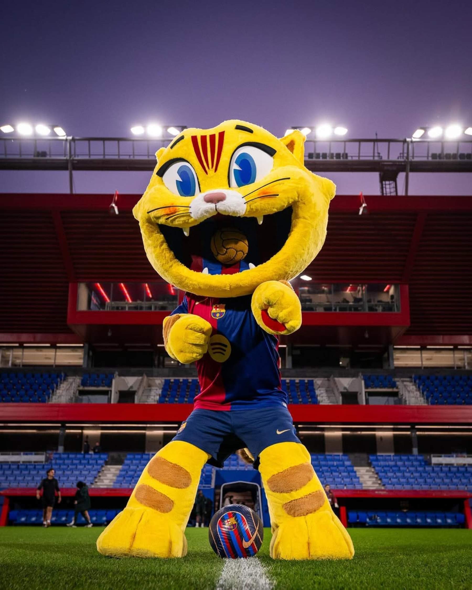 Preciós gest del Barça femení amb 'Cat', la nova mascota blaugrana: els culers aplaudeixen