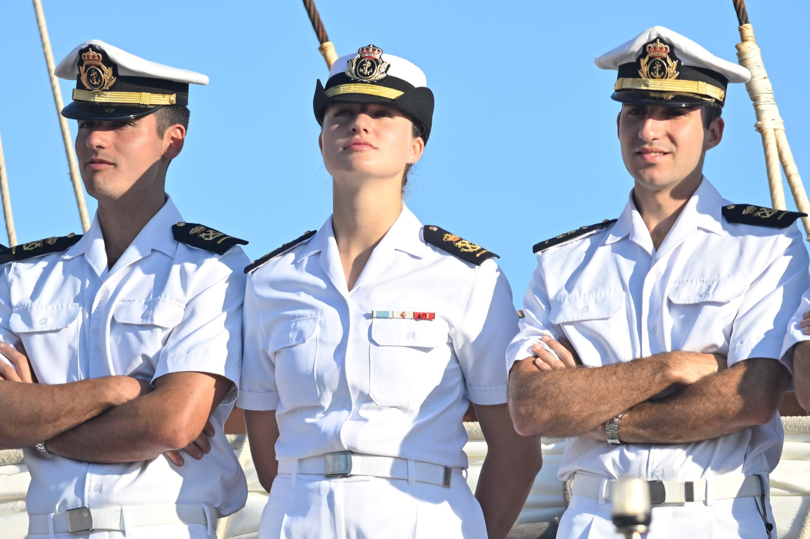 La videotrucada que va rebre Elionor a bord d'Elcano amb els seus companys: nova imatge per Zarzuela