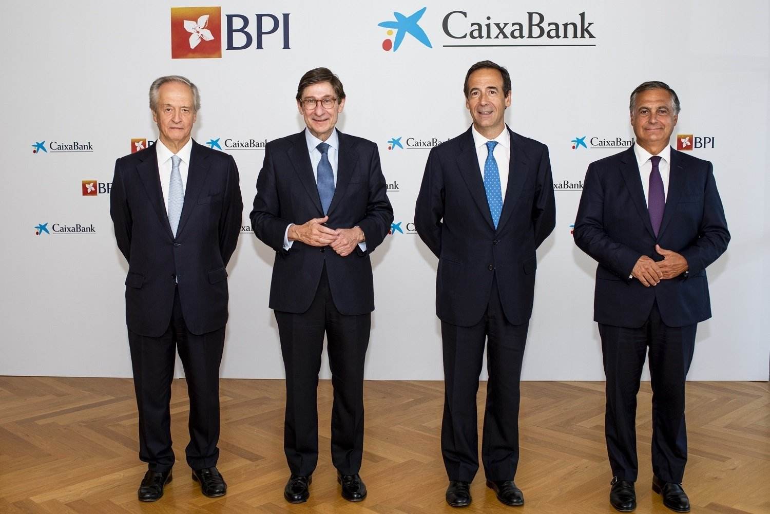El presidente y CEO de BPI, y el presidente y CEO de CaixaBank