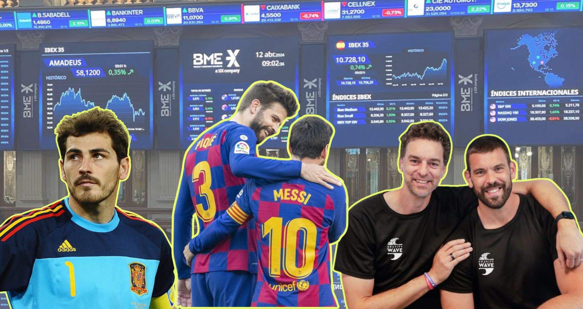 Messi, Casillas, els germans Gasol o Piqué: estrelles de l'esport competeixen també per invertir