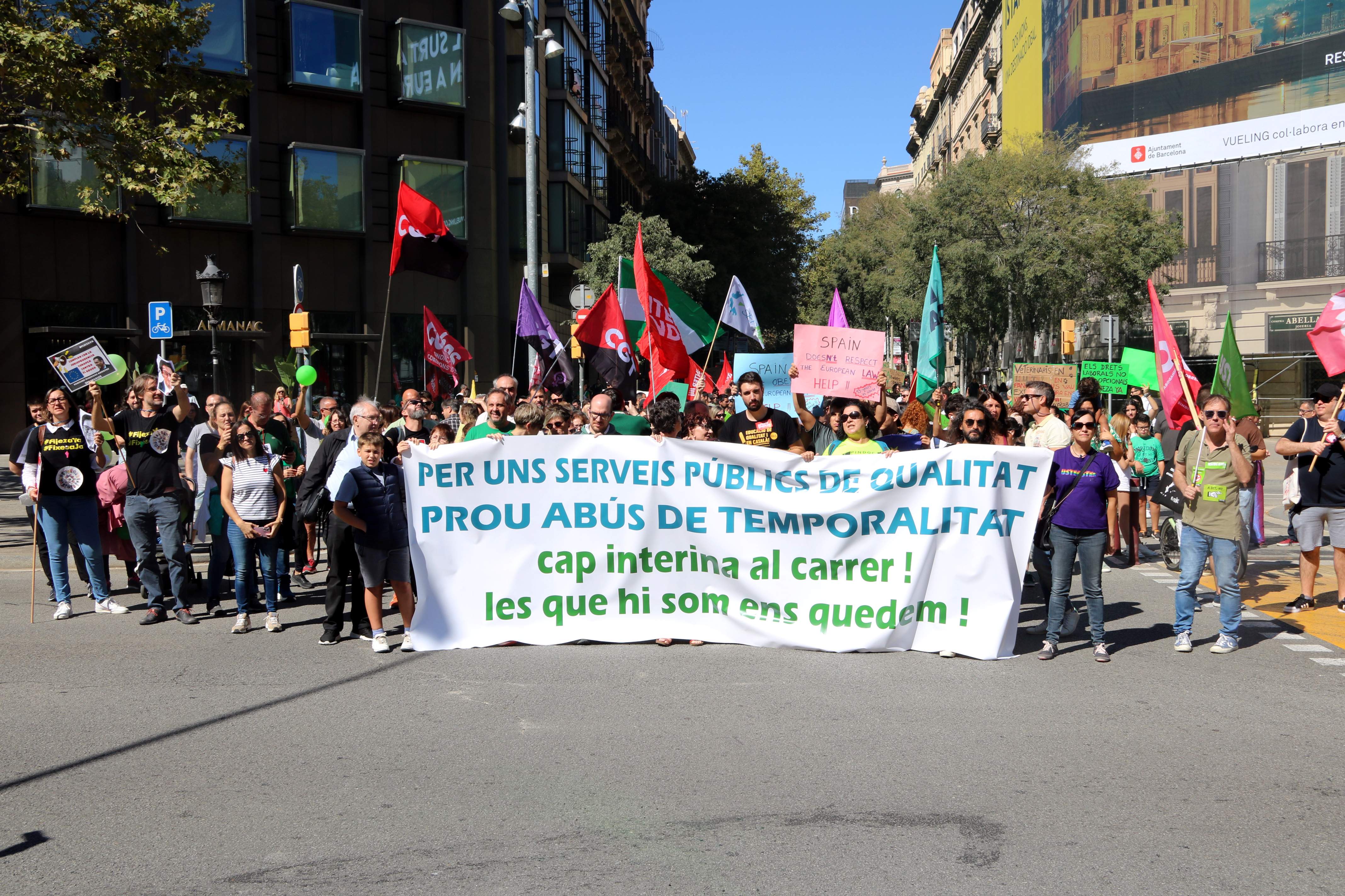 Vuelven las protestas de trabajadores de la administración contra "el abuso de temporalidad"