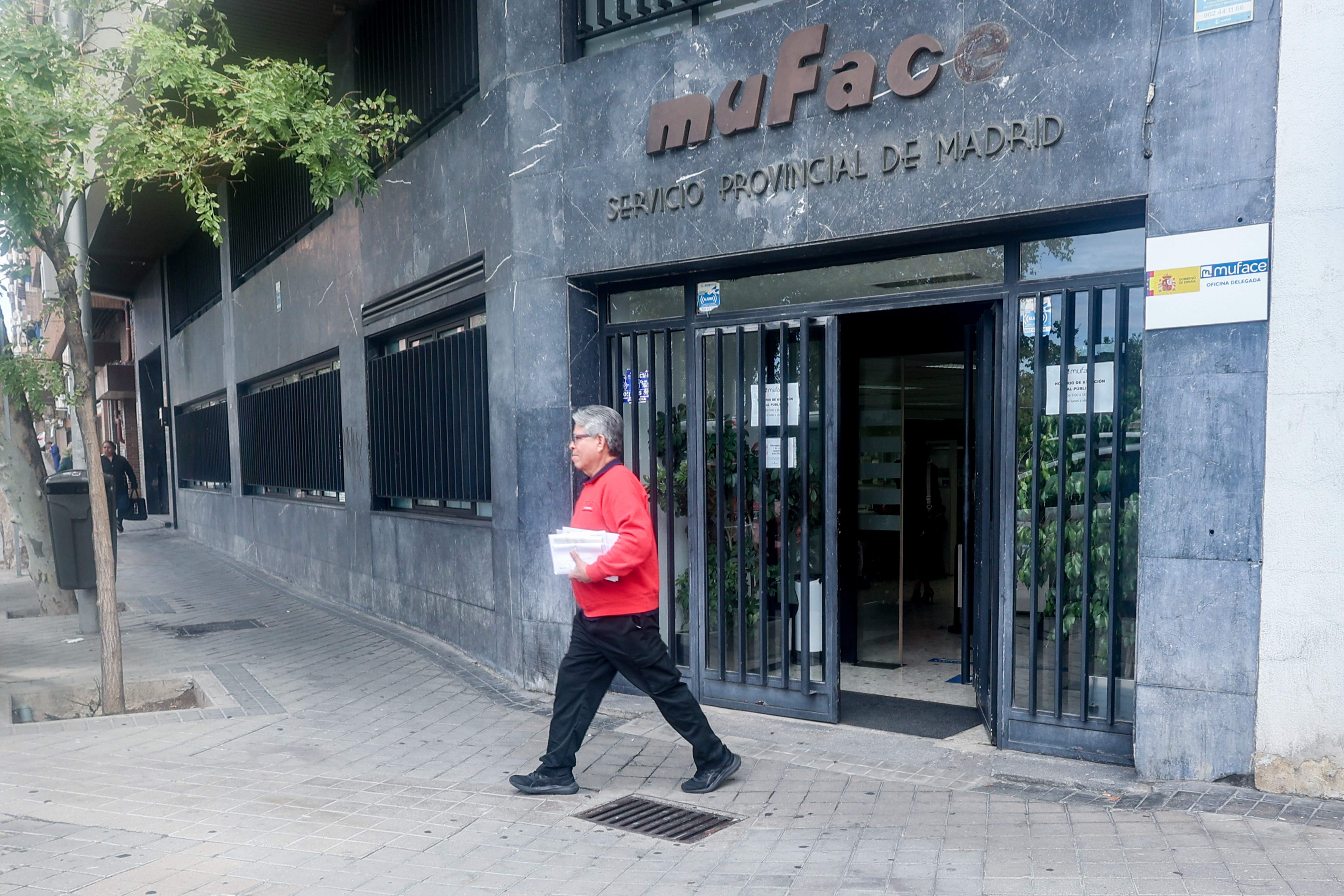 Fachada del edificio de Muface en Madrid. EP