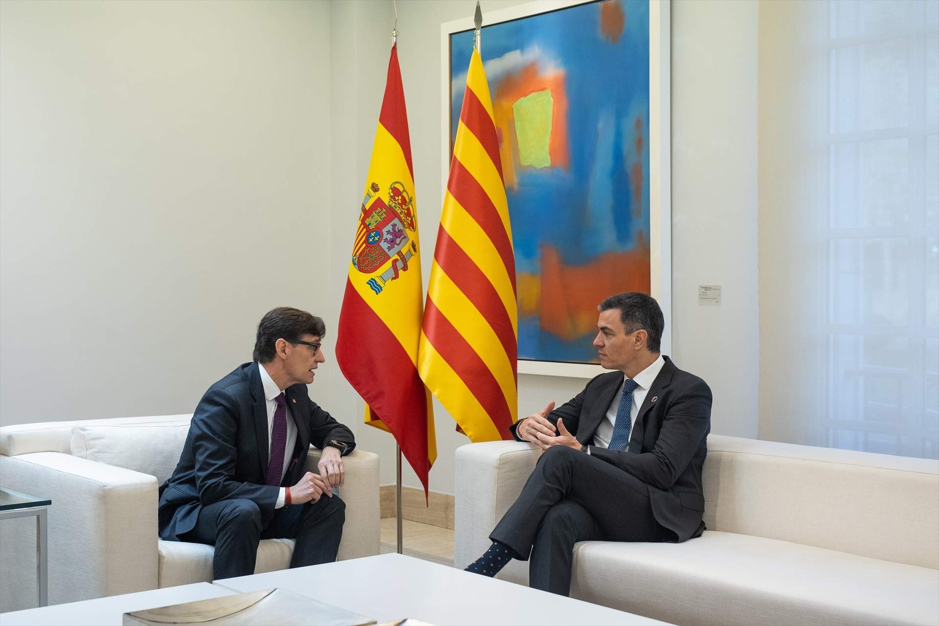 EuropaPress 6358213 presidente gobierno pedro sanchez reune presidente generalitat catalunya