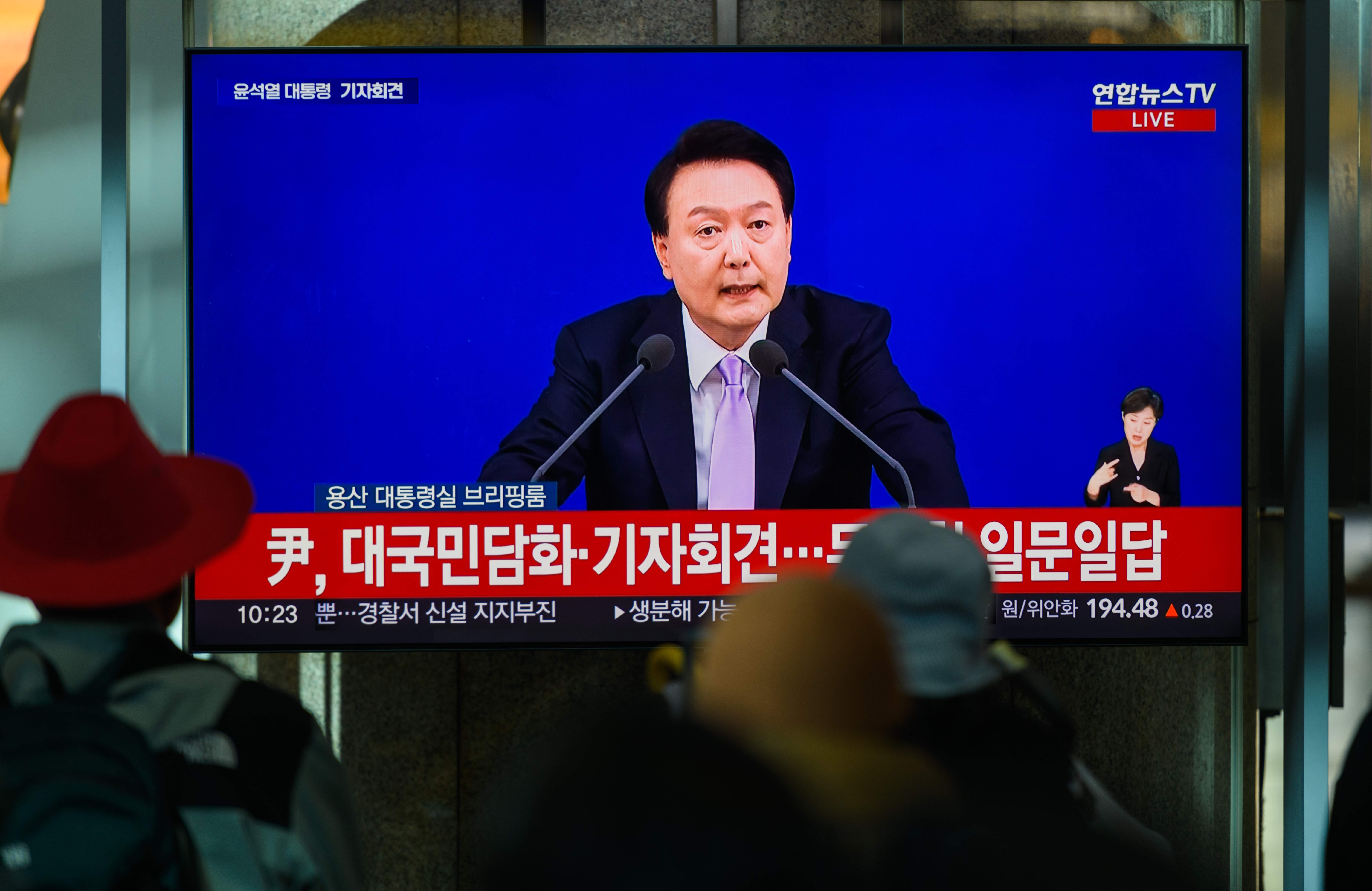 EuropaPress 6385067 presidente corea sur discurso televisado