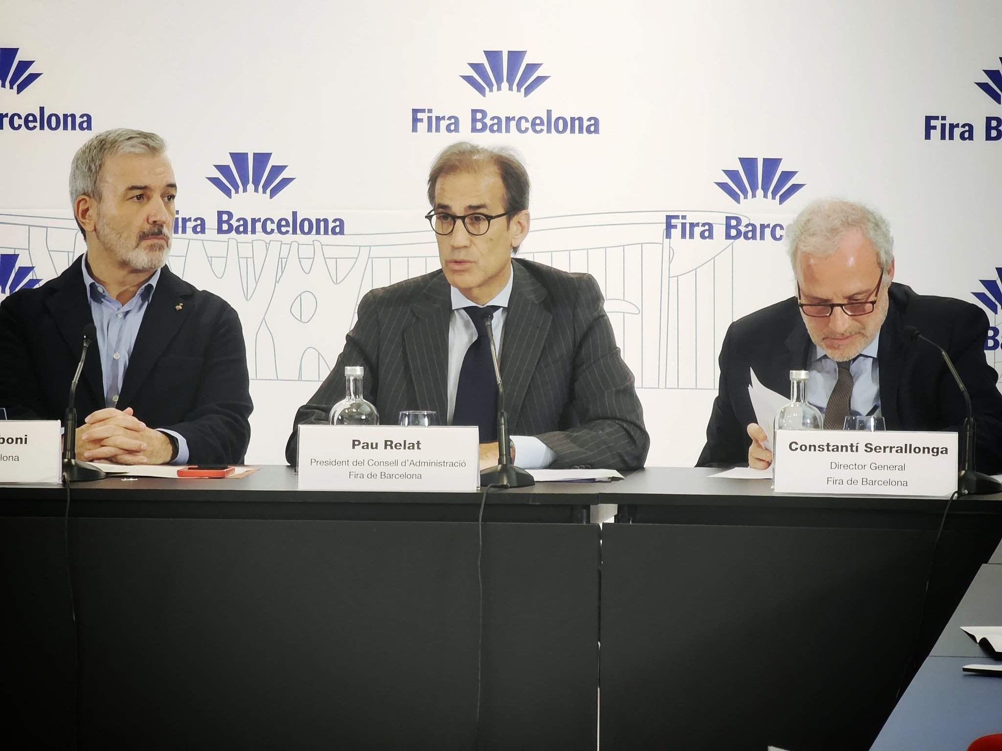 Pau Relat, president de la Fira de Barcelona, en roda de premsa