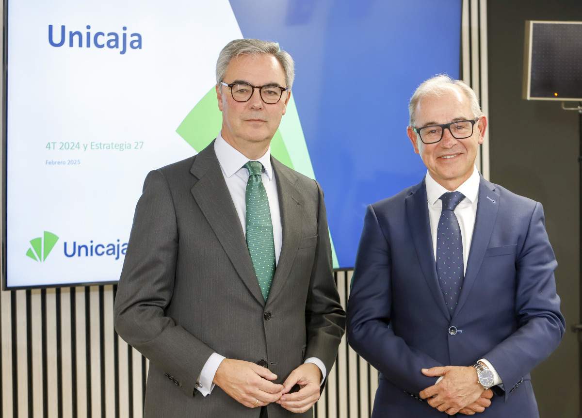 El presidente y el consejero delegado de Unicaja. 