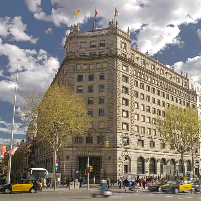 La sucursal del Banc d'Espanya a la plaça de Catalunya, de Barcelona