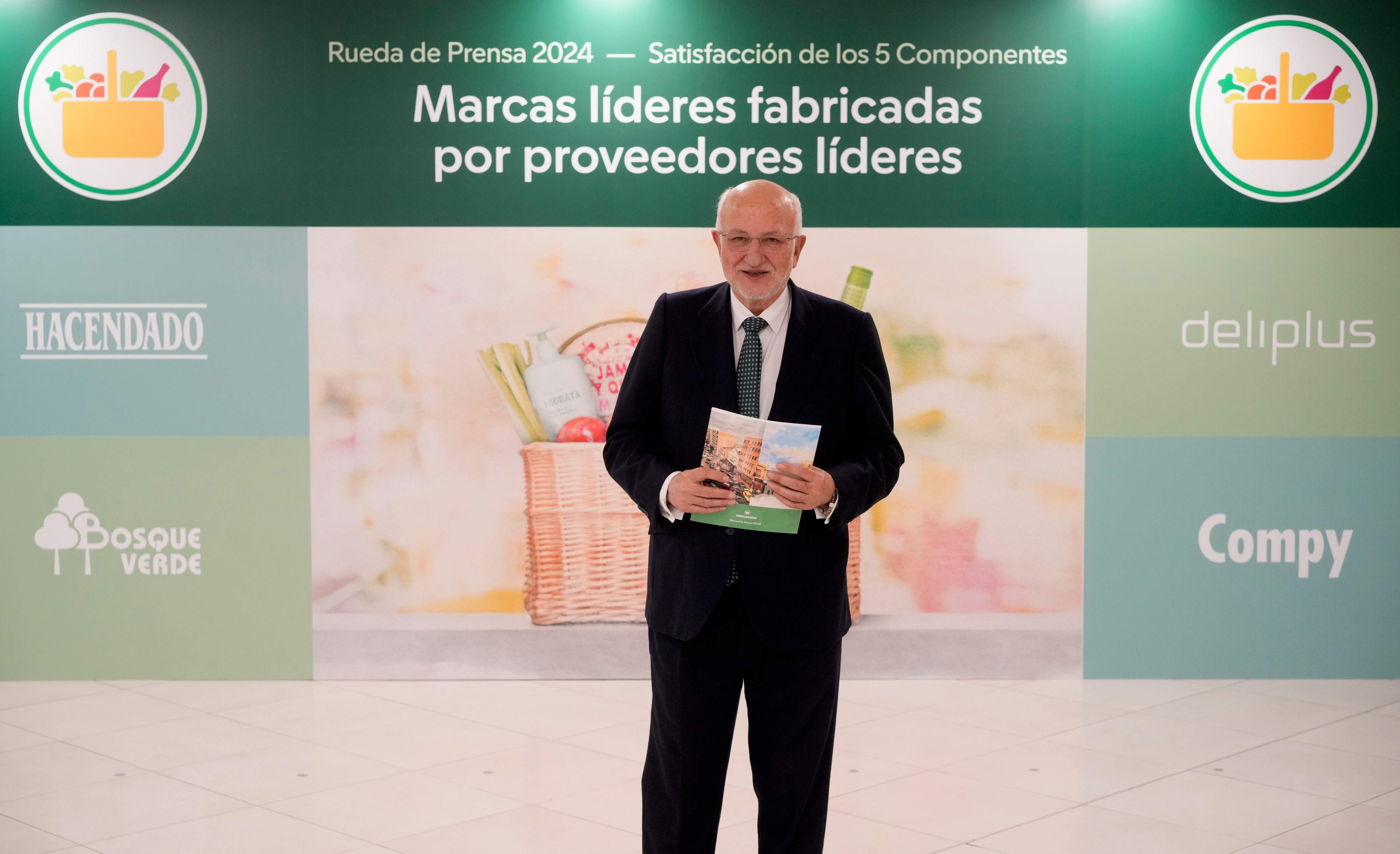 Juan Roig, presidente de Mercadona, durante la presentación de los resultados de 2024