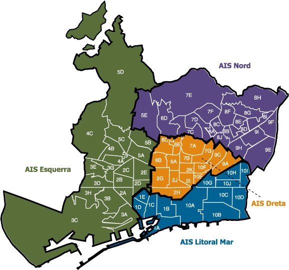 mapa barcelona nord Las áreas de Catalunya con una tasa más alta de transmisión del 