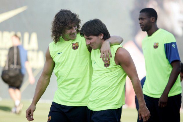 Carles Puyol Leo Messi entrenament @Carles5Puyol