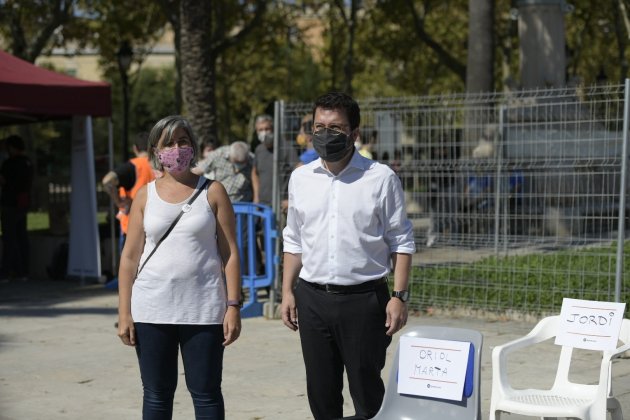 Acte Diada 2020 Òmnium Pere Aragonès   Maria COntreras Coll