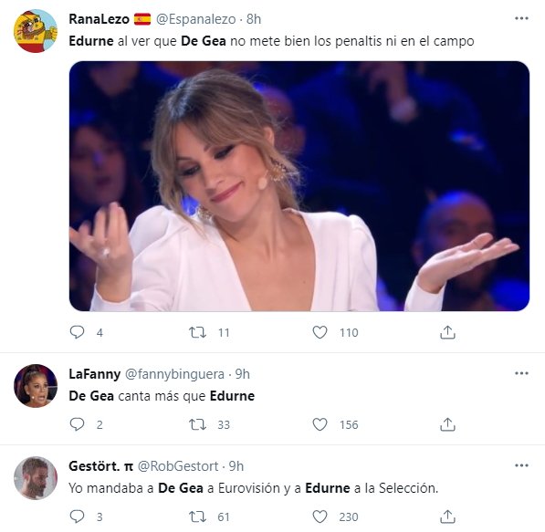 Edurne ataques De Gea