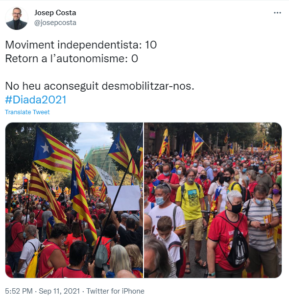 TUIT josep costa diada 2021