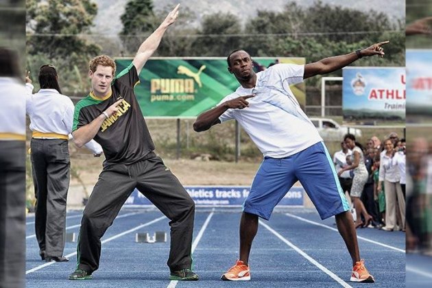 Usain Bolt y el Príncipe Harry/ Agencia