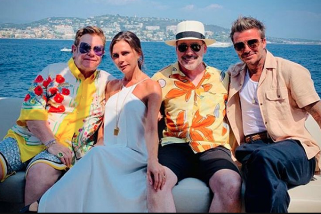 David Beckham, Victoria, Elton John