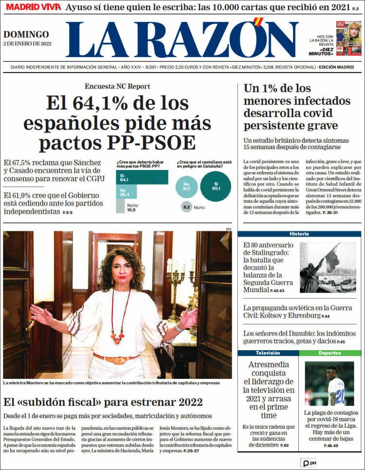 la razón 2 enero 2022