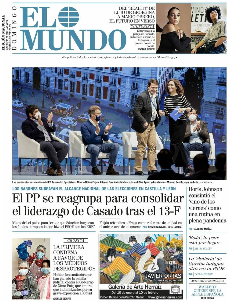 portada el mundo 16 enero 2022