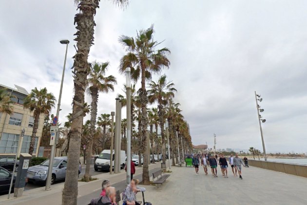 paseo maritimo barceloneta barcelona foto google street view