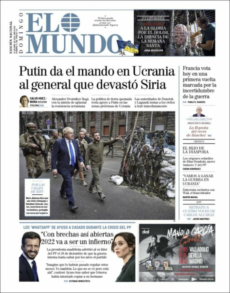 portada el mundo 10 abril 2022