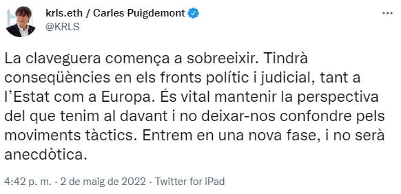 TUIT Carles Puigdemont