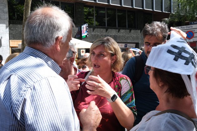 La diputada de ERC Alba Vergés a la protesta en el Colegio de la Abogacía contra la visita del juez Manuel Marchena Carlos Baglietto