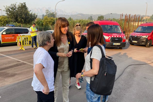 Laura Borras visita el incendio de Vilomara / Guillem RS