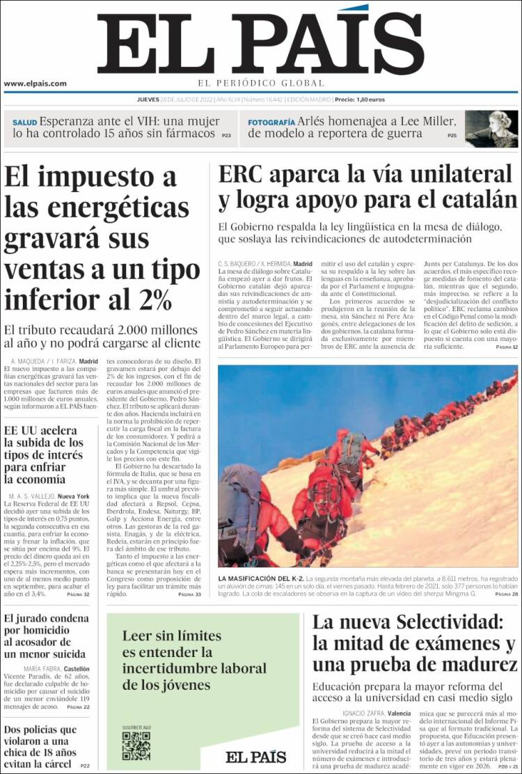 Portada El País