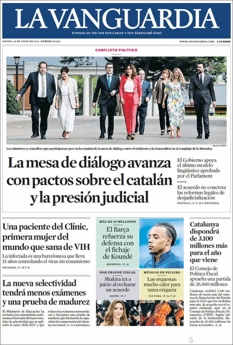 Portada La Vanguardia