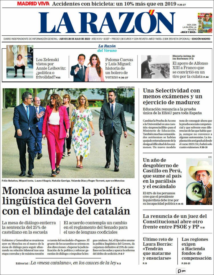 Portada La Razón