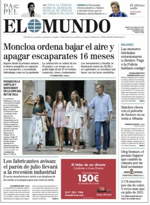 el mundo portada 2 agost