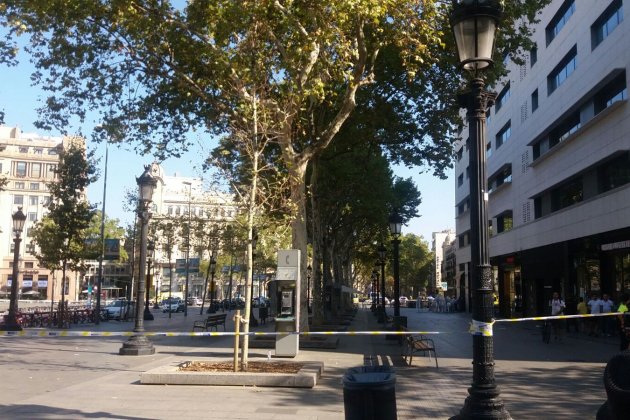 Plaza Catalunya precintada Marta Casado