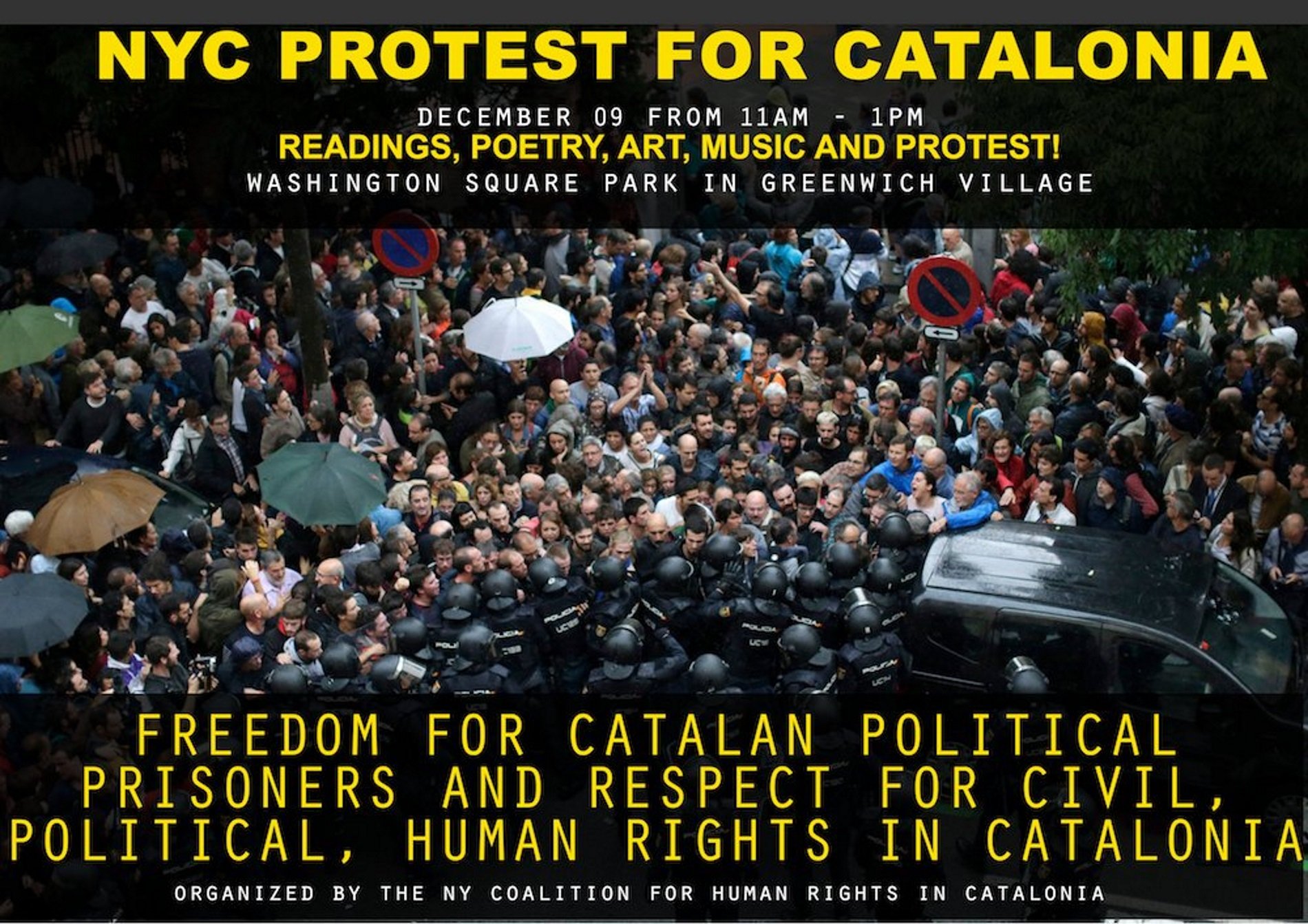 Convocan una concentración en Nueva York contra "la represión" en Catalunya