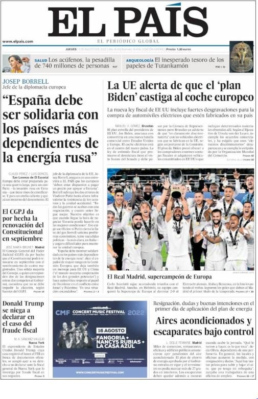 el pais portades 11 agost