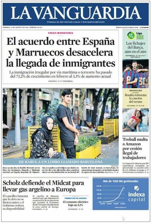 la vanguardia portada 12 agost