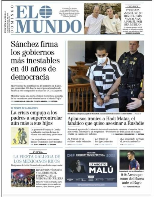 el mundo portada 14 agost