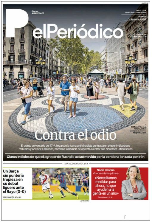 el periodico portada 14 agost