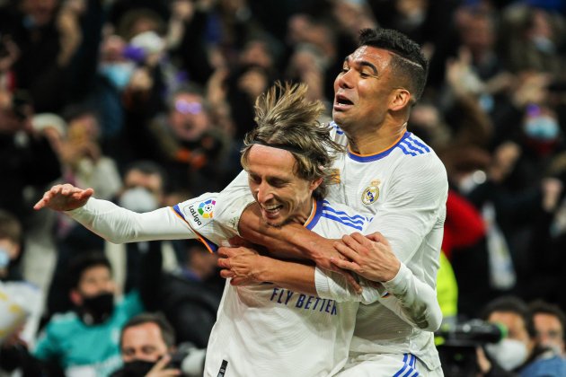 Casemiro Luka Modric celebrant gol Reial Madrid / Foto: Europa Press