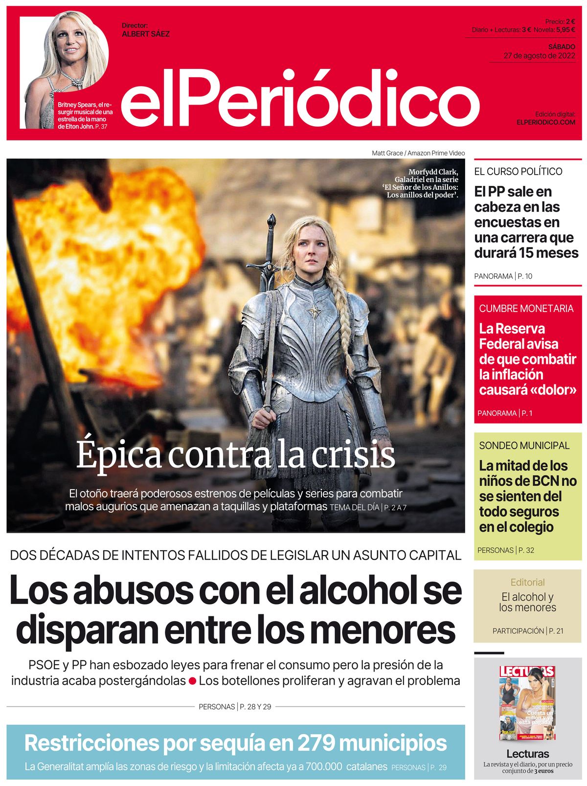 portada el periodico 27 agost 2022