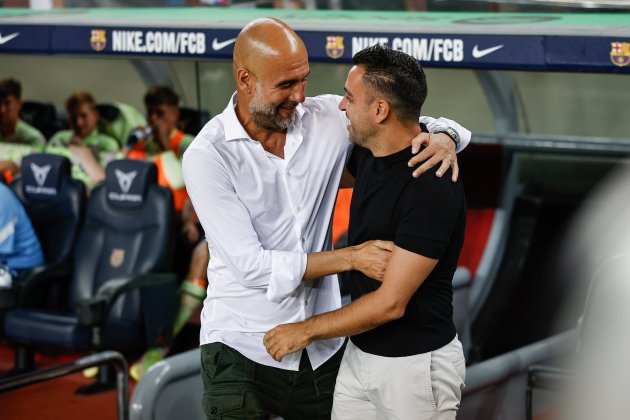 Pep Guardiola i Xavi Hernandez al Camp Nou / Foto. Europa Press