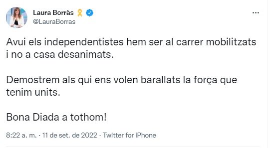 TUIT Laura Borràs 11S