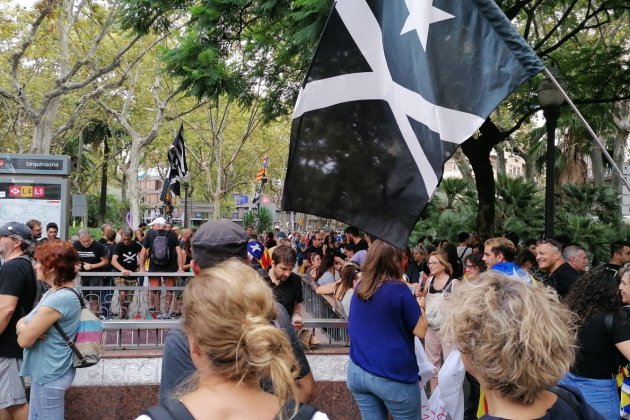 Manifestació CDR urquinaona diada nacional catalunya boca de metro / Foto: Mayte Piulachs