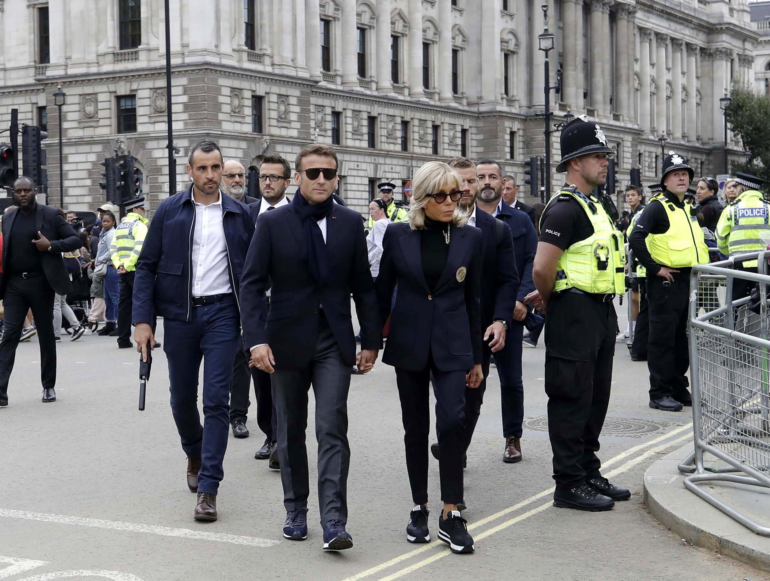 Emmanuel Macron, president de França, assiteix a Londres per el funeral d'Elisabet II Efe