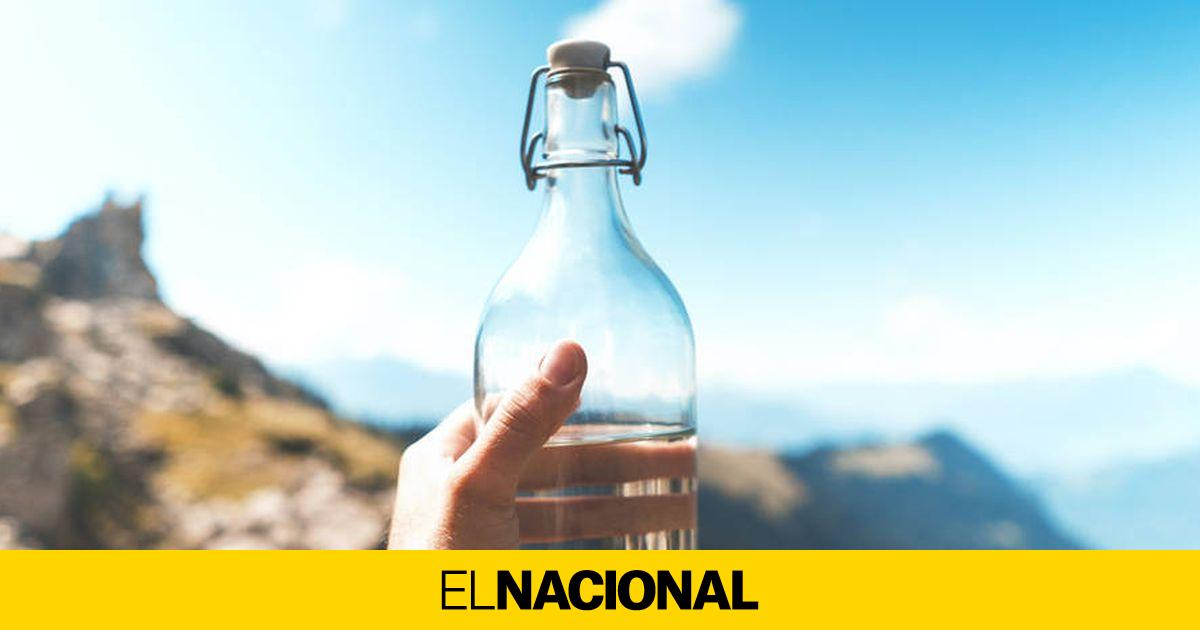 Conservar el agua en casa: botellas de vidrio de Murano