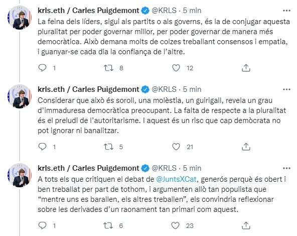 TUIT Carles Puigdemont 2