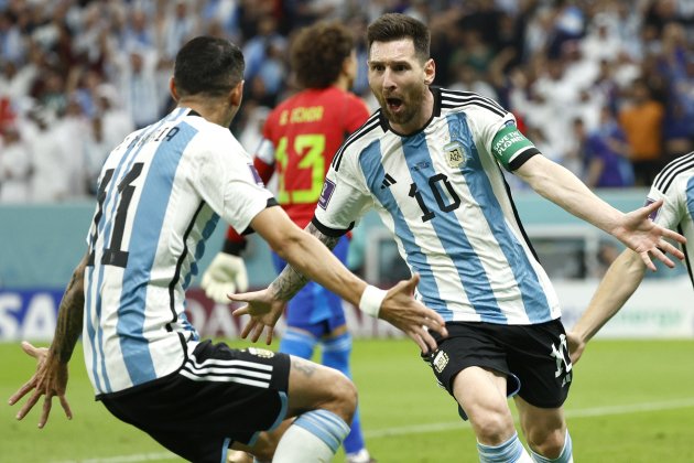 Messi celebrando el gol ante México / Foto: EFE