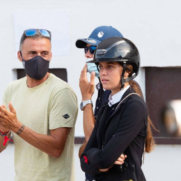 Luis Enrique con su hija Sira  EFE