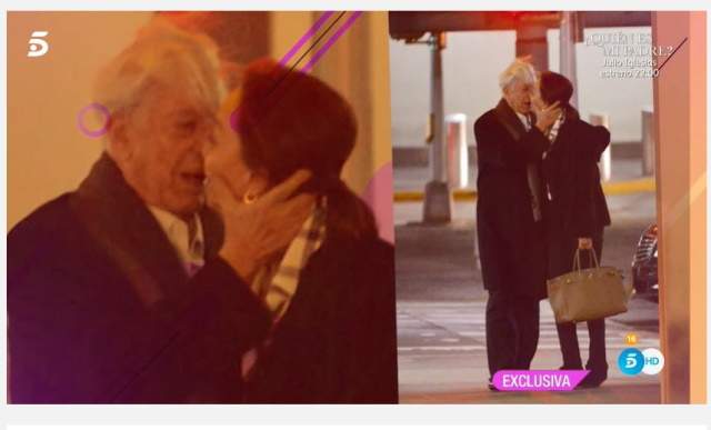 Mario Vargas Llosa besa a Isabel