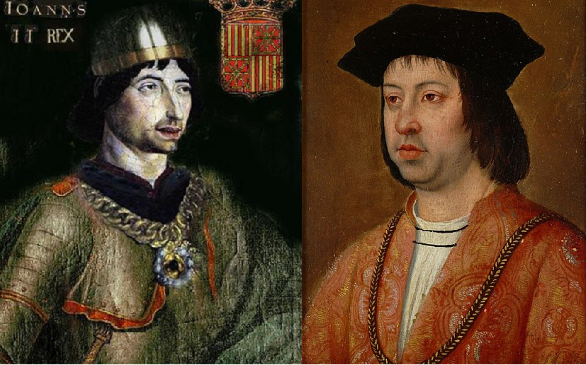 Juan II y Fernando II. Fuente Museu Nacional d'Art de Catalunya y Museo Nacional de Arte de Viena